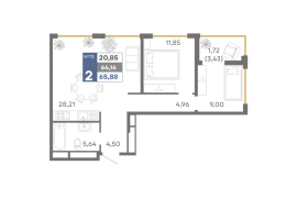 Продам 2 комнатную квартиру